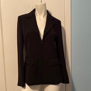 Planet Navy/Black Zip-up Blazer